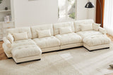 CLOUDIES 173" 4 Seater Sofa with 2 Ottomans