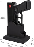 Electric Gun Wine Corkscrew Bottle Opener - Rechargeable Holster Base Cordless Battery - Automatically Open Wines - Multifunctional Electronic Cork Puller - Guns Enthusiasts Gift & Vino Lovers (Black)