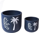 Blue Terracotta Planter Set of 2 – 4” & 6” Pots