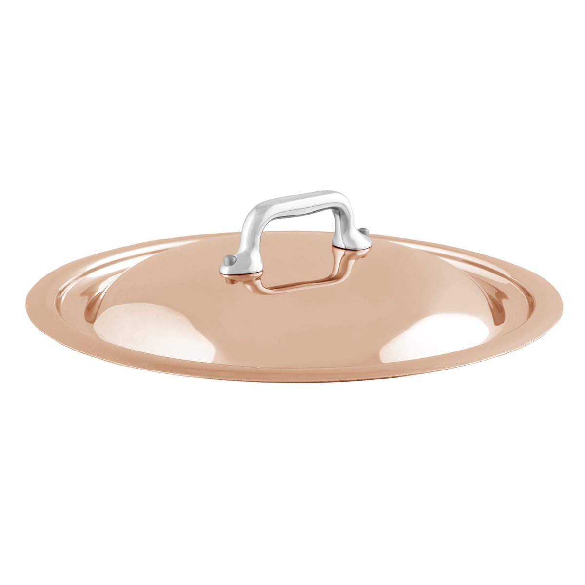 Mauviel M'6 S Copper Curved Lid With Cast Stainless Steel Handle, 6.3-In