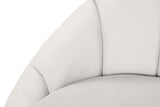 Shelly Contemporary Sofa with Unique Shell Shape and Gold Stainless Steel Base for Modern Spaces