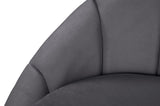 Shelly Contemporary Sofa with Unique Shell Shape and Gold Stainless Steel Base for Modern Spaces