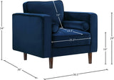 Emily Contemporary Chair with Plush Cushions, Wooden Legs, and Stylish Roll Pillows for Comfort
