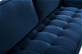 Emily Velvet Loveseat with Plush Deep Tufted Cushions and Stylish Wooden Legs for Ultimate Comfort