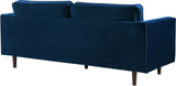 Emily Velvet Loveseat with Plush Deep Tufted Cushions and Stylish Wooden Legs for Ultimate Comfort