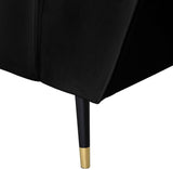 Beaumont Velvet Sofa - Luxurious Black Upholstery with Gold-Tipped Legs & Deep Tufted Comfort Design