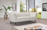 Beaumont Velvet Sofa - Luxurious Black Upholstery with Gold-Tipped Legs & Deep Tufted Comfort Design