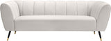 Beaumont Velvet Sofa - Luxurious Black Upholstery with Gold-Tipped Legs & Deep Tufted Comfort Design