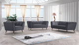 Beaumont Velvet Sofa - Luxurious Black Upholstery with Gold-Tipped Legs & Deep Tufted Comfort Design