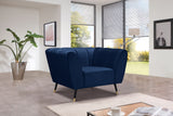 Beaumont Velvet Modern Chair – Luxurious Black Upholstery with Gold-Tipped Legs & Deep Tufting Comfort