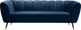 Beaumont Velvet Sofa - Luxurious Black Upholstery with Gold-Tipped Legs & Deep Tufted Comfort Design