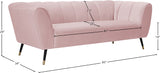 Beaumont Velvet Sofa - Luxurious Black Upholstery with Gold-Tipped Legs & Deep Tufted Comfort Design