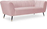 Beaumont Velvet Sofa - Luxurious Black Upholstery with Gold-Tipped Legs & Deep Tufted Comfort Design