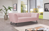 Beaumont Velvet Sofa - Luxurious Black Upholstery with Gold-Tipped Legs & Deep Tufted Comfort Design