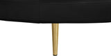 Circlet Velvet Round Sofa Settee with Gold Iron Legs - Elegant Contemporary Design for Your Home