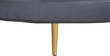 Circlet Velvet Round Sofa Settee with Gold Iron Legs - Elegant Contemporary Design for Your Home