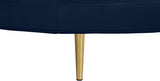 Circlet Velvet Round Sofa Settee with Gold Iron Legs - Elegant Contemporary Design for Your Home
