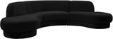 Rosa Velvet Three-Piece Sectional Sofa – Stylish Comfort for Modern Living Rooms and Spaces
