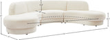 Rosa Velvet Three-Piece Sectional Sofa – Stylish Comfort for Modern Living Rooms and Spaces