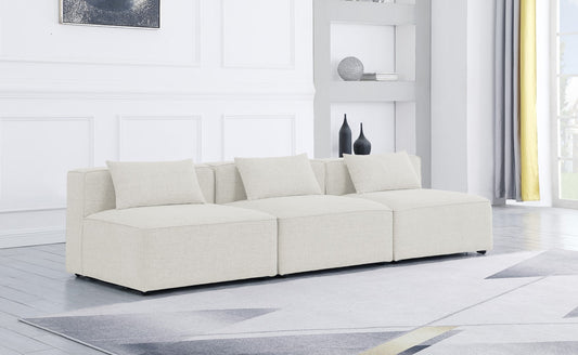 Cube Modular Sofa - Elegant Linen Textured Upholstery for Custom Comfort and Contemporary Style