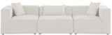 Cube Modular Sofa - Elegant Linen Textured Upholstery for Custom Comfort and Contemporary Style