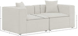 Cube Modular Sofa - Elegant Linen Textured Upholstery for Custom Comfort and Contemporary Style