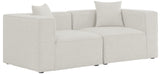 Cube Modular Sofa - Elegant Linen Textured Upholstery for Custom Comfort and Contemporary Style