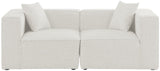 Cube Modular Sofa - Elegant Linen Textured Upholstery for Custom Comfort and Contemporary Style