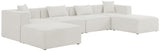 Cube Modular Sectional Sofa - Elegant Linen Textured Design for Customizable Comfort & Style