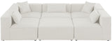 Cube Modular Sectional Sofa - Elegant Linen Textured Design for Customizable Comfort & Style
