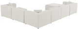 Cube Modular Sectional Sofa - Elegant Linen Textured Design for Customizable Comfort & Style