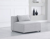 Cube Modular Armless Chair in Soft Cream - Stylish, Versatile Seating for Custom Configurations