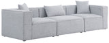 Cube Modular Sofa - Elegant Linen Textured Upholstery for Custom Comfort and Contemporary Style