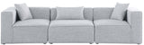 Cube Modular Sofa - Elegant Linen Textured Upholstery for Custom Comfort and Contemporary Style