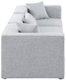 Cube Modular Sofa - Elegant Linen Textured Upholstery for Custom Comfort and Contemporary Style