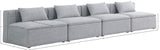 Cube Modular Sofa - Elegant Linen Textured Upholstery for Custom Comfort and Contemporary Style
