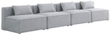 Cube Modular Sofa - Elegant Linen Textured Upholstery for Custom Comfort and Contemporary Style