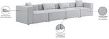 Cube Modular Sofa - Elegant Linen Textured Upholstery for Custom Comfort and Contemporary Style