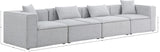 Cube Modular Sofa - Elegant Linen Textured Upholstery for Custom Comfort and Contemporary Style