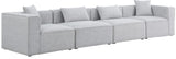 Cube Modular Sofa - Elegant Linen Textured Upholstery for Custom Comfort and Contemporary Style