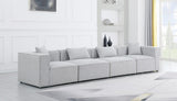 Cube Modular Sofa - Elegant Linen Textured Upholstery for Custom Comfort and Contemporary Style