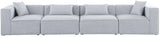 Cube Modular Sofa - Elegant Linen Textured Upholstery for Custom Comfort and Contemporary Style