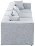 Cube Modular Sofa - Elegant Linen Textured Upholstery for Custom Comfort and Contemporary Style