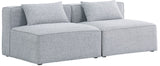 Cube Modular Sofa - Elegant Linen Textured Upholstery for Custom Comfort and Contemporary Style