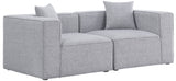 Cube Modular Sofa - Elegant Linen Textured Upholstery for Custom Comfort and Contemporary Style