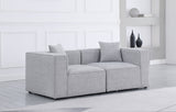 Cube Modular Sofa - Elegant Linen Textured Upholstery for Custom Comfort and Contemporary Style