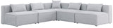 Cube Modular Sectional Sofa - Elegant Cream Linen Fabric with Customizable Configurations & Style