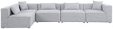 Cube Modular Sectional Sofa - Elegant Cream Linen Fabric with Customizable Configurations & Style