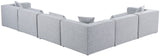Cube Modular Sectional Sofa - Elegant Cream Linen Fabric with Customizable Configurations & Style