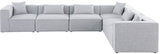 Cube Modular Sectional Sofa - Elegant Cream Linen Fabric with Customizable Configurations & Style